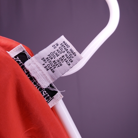 Adrian Jordan Silk Top 22 24 Ruffle Vneck Button Short Sleeve Satin Blouse Vtg - Picture 7 of 7